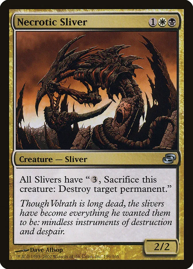 2007 Planar Chaos Necrotic Sliver uncommon #159 uncommon card image