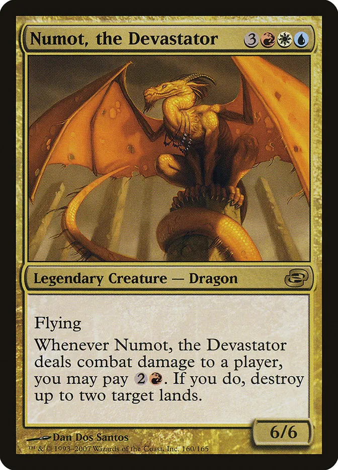 2007 Planar Chaos Numot, the Devastator rare #160 rare card image