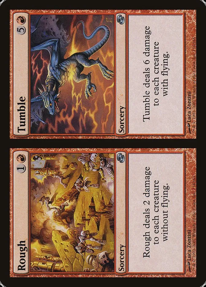 2007 Planar Chaos Rough // Tumble uncommon #114 uncommon card image