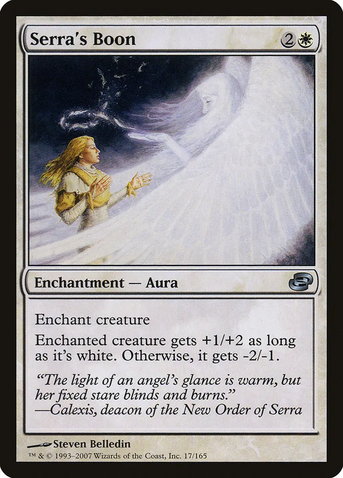 2007 Planar Chaos Serra's Boon uncommon #17 uncommon card image