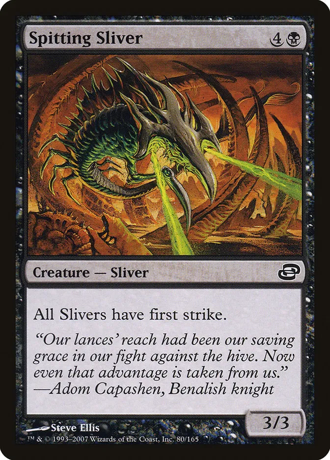 2007 Planar Chaos Spitting Sliver common #80 common card image