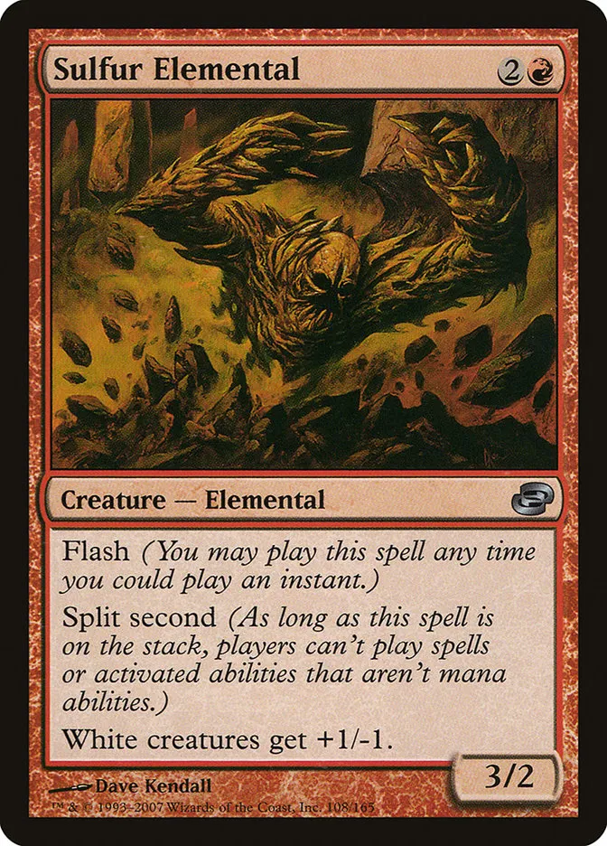 2007 Planar Chaos Sulfur Elemental uncommon #108 uncommon card image
