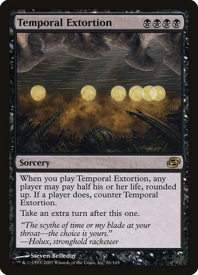 2007 Planar Chaos Temporal Extortion rare #81 rare card image