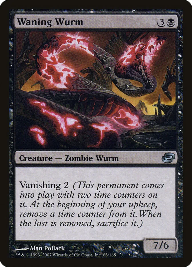 2007 Planar Chaos Waning Wurm #83 uncommon card image