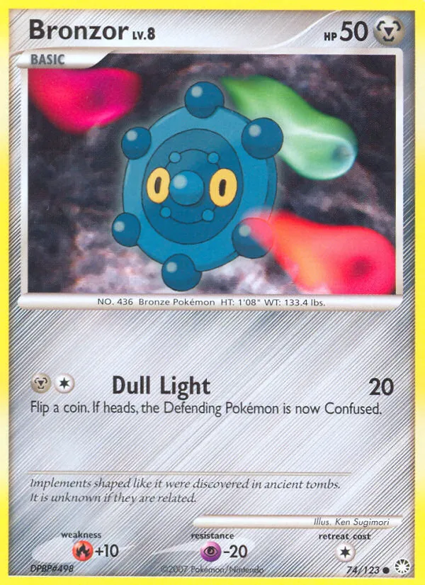 2007 Mysterious Treasures Bronzor Common #074/123 Common card image