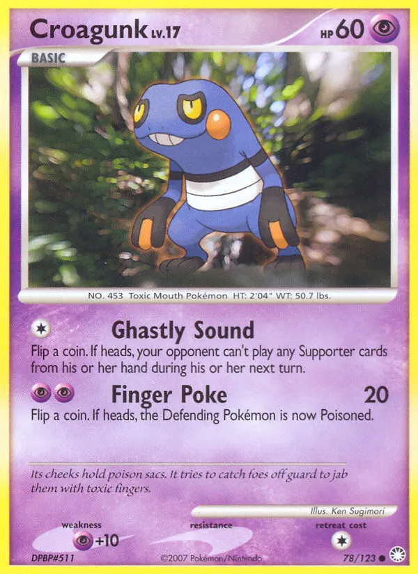 2007 Mysterious Treasures Croagunk Common #078/123 Common card image