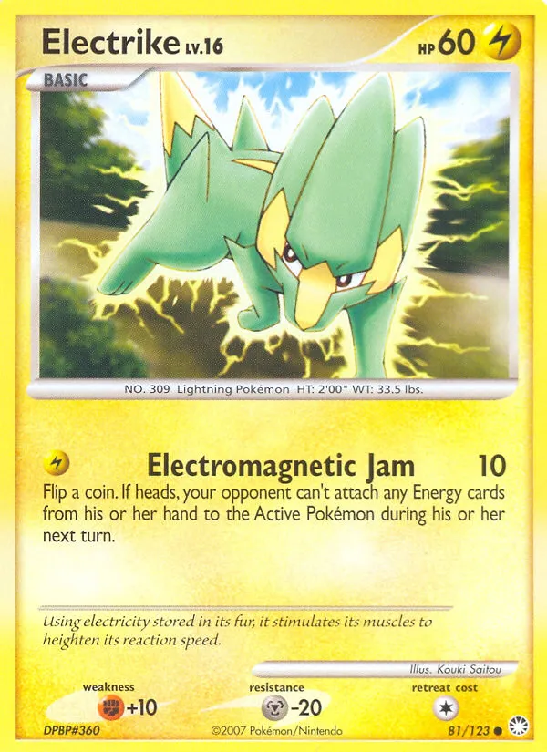 2007 Mysterious Treasures Electrike Common #081/123 Common card image