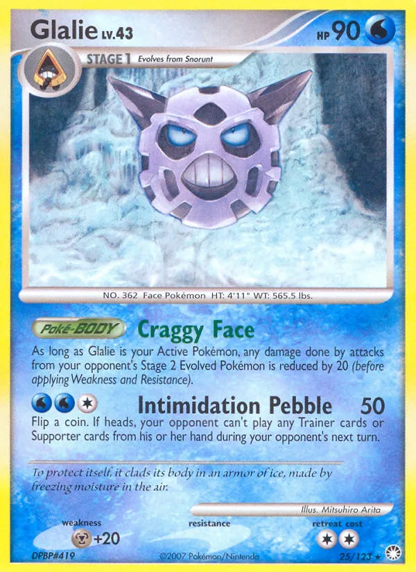 2007 Mysterious Treasures Glalie Rare #025/123 Rare card image