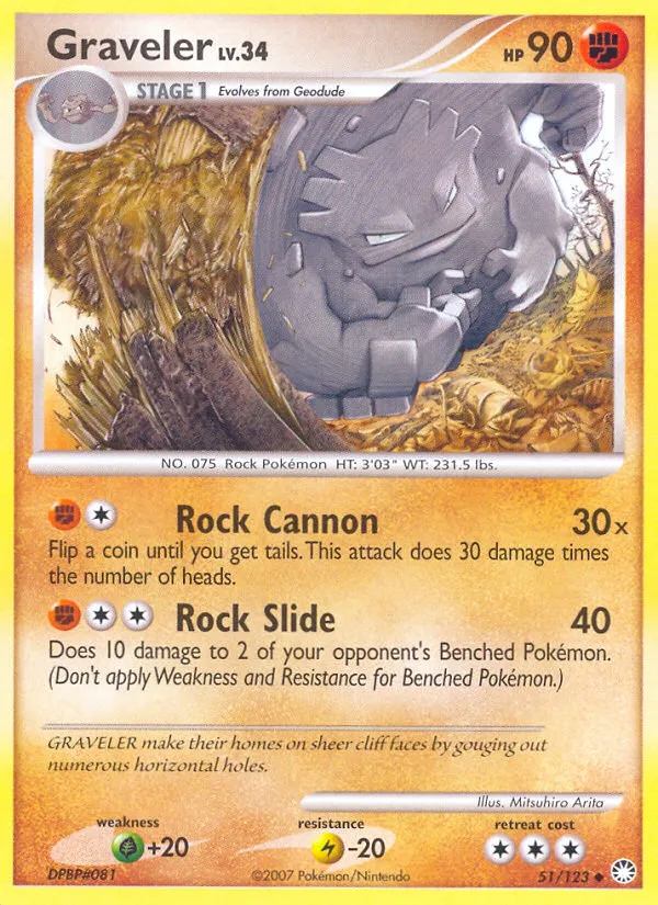 2007 Mysterious Treasures Graveler #051/123 Uncommon card image