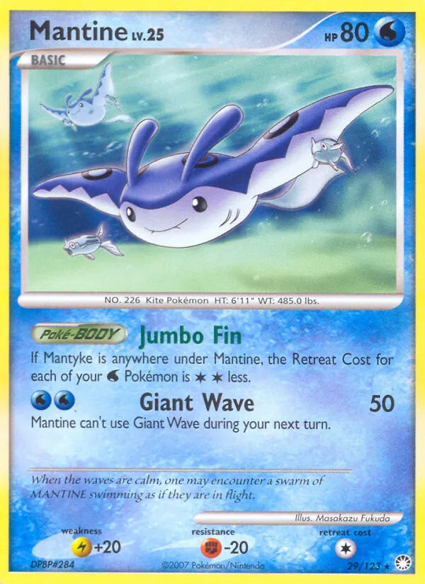 2007 Mysterious Treasures Mantine Rare #029/123 Rare card image