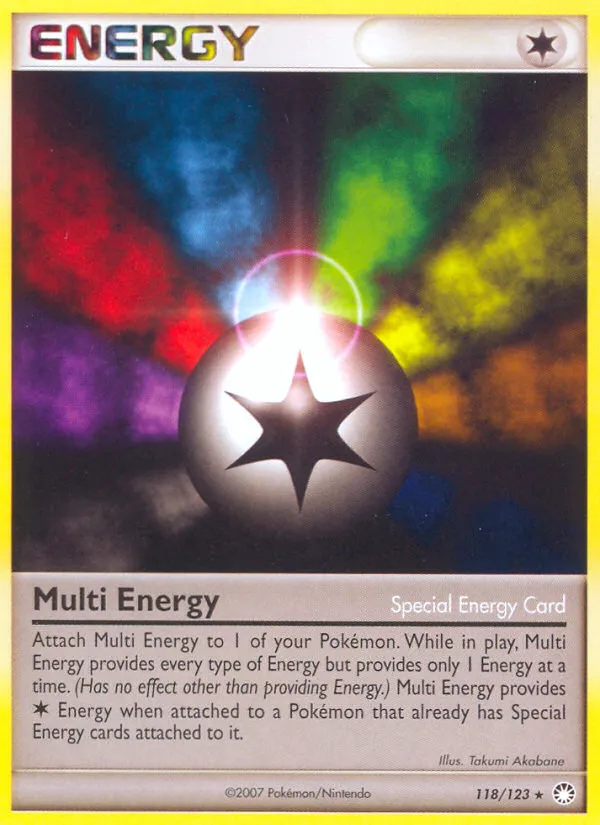 2007 Mysterious Treasures Multi Energy #118/123 Rare card image