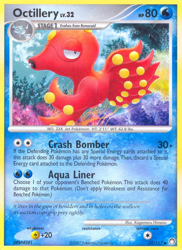 2007 Mysterious Treasures Octillery #057/123 Uncommon card image
