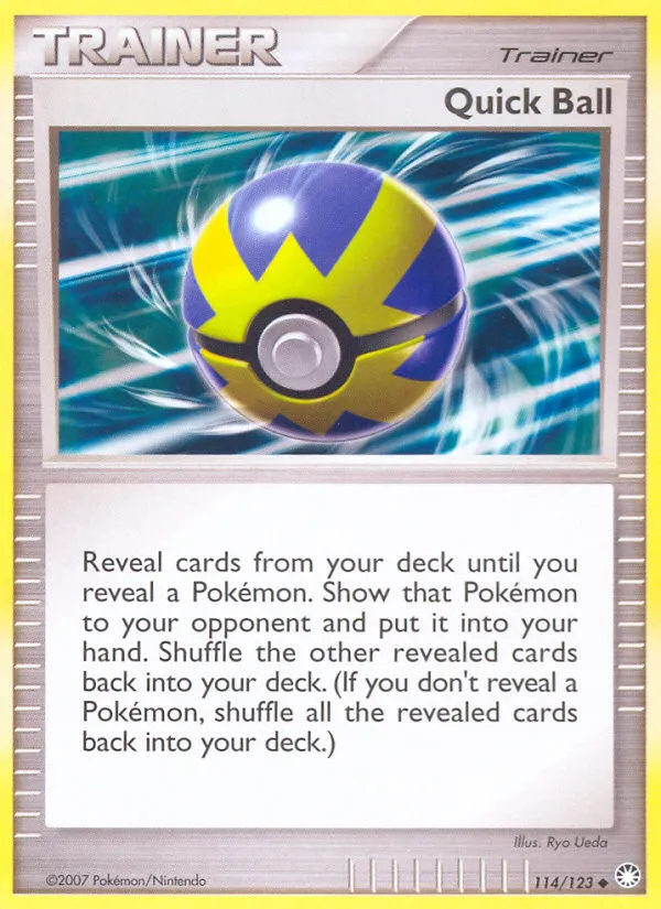 2007 Mysterious Treasures Quick Ball Uncommon #114/123 Uncommon card image