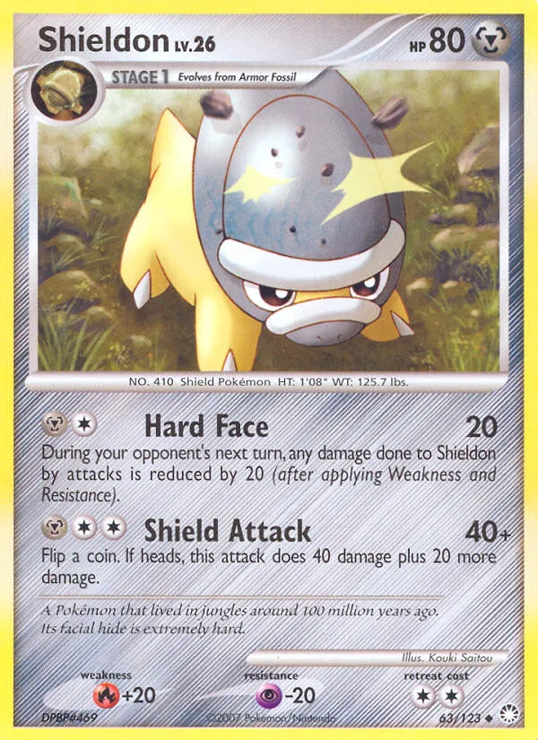 2007 Mysterious Treasures Shieldon Uncommon #063/123 Uncommon card image