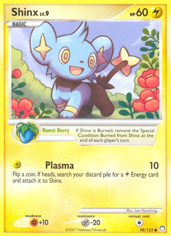 2007 Mysterious Treasures Shinx Common #098/123 Common card image