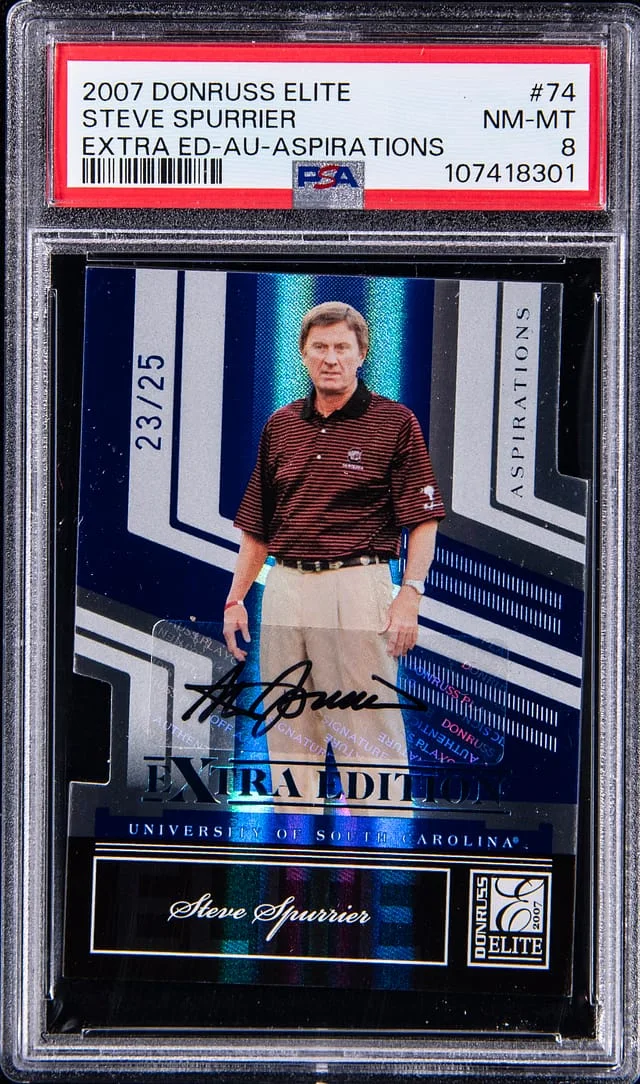 2007 Panini Donruss Elite Extra Edition Steve Spurrier Autograph Aspirations #74 card image