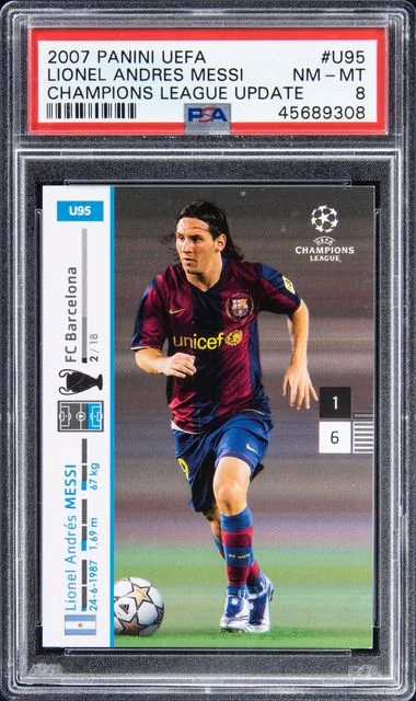 2007 Panini Lionel Andres Messi Uefa Champions League Trading Cards Update Edition #U95 card image