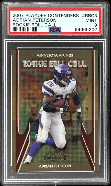 2007 Playoff Contenders Adrian Peterson Roll Call #RRC-3 card image