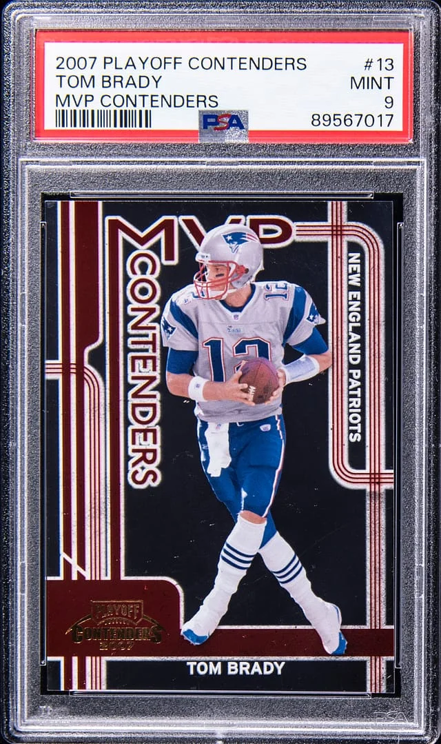 2007 Playoff Contenders Tom Brady MVP Contenders #MVP-13 card image