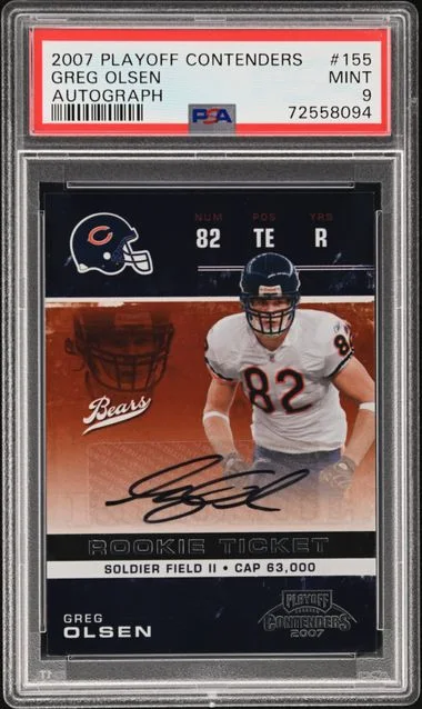 2007 Playoff Greg Olsen Ticket Autograph #155 card image