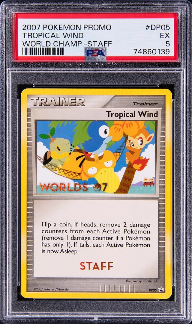 2007 Pokemon Black Star Promos World Championships Staff Tropical Wind #DP-5 card image