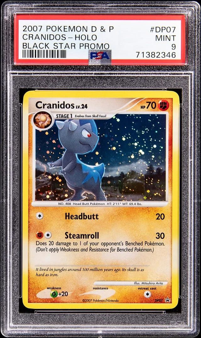 2007 Pokemon Diamond & Pearl Black Star Promo Holo Cranidos #DP07 card image