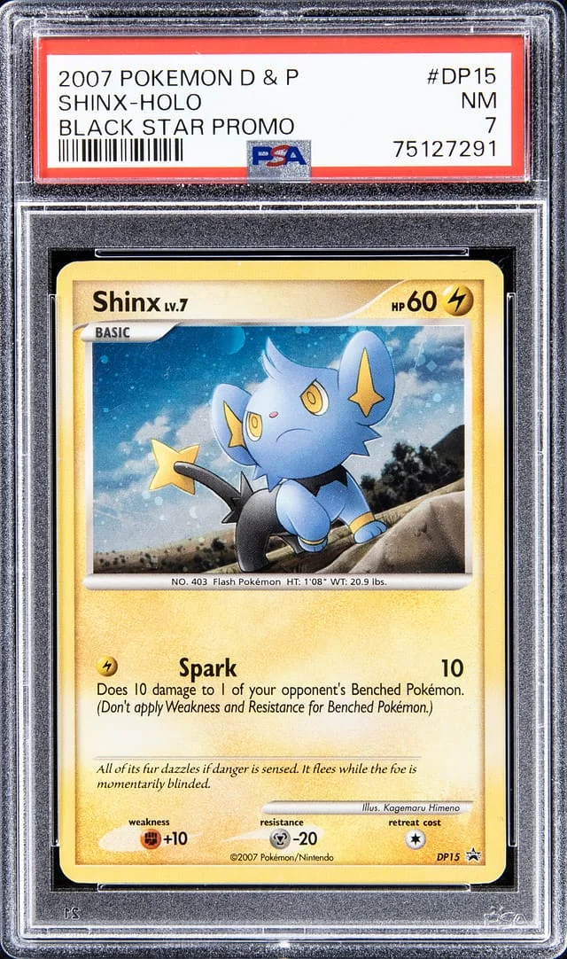 2007 Pokemon Diamond & Pearl Black Star Promo Rare Holofoil Shinx #DP15 card image