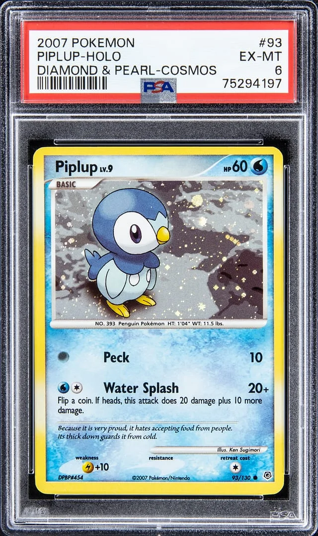 2007 Pokemon Diamond & Pearl - Cosmos Piplup - Holo #93 card image
