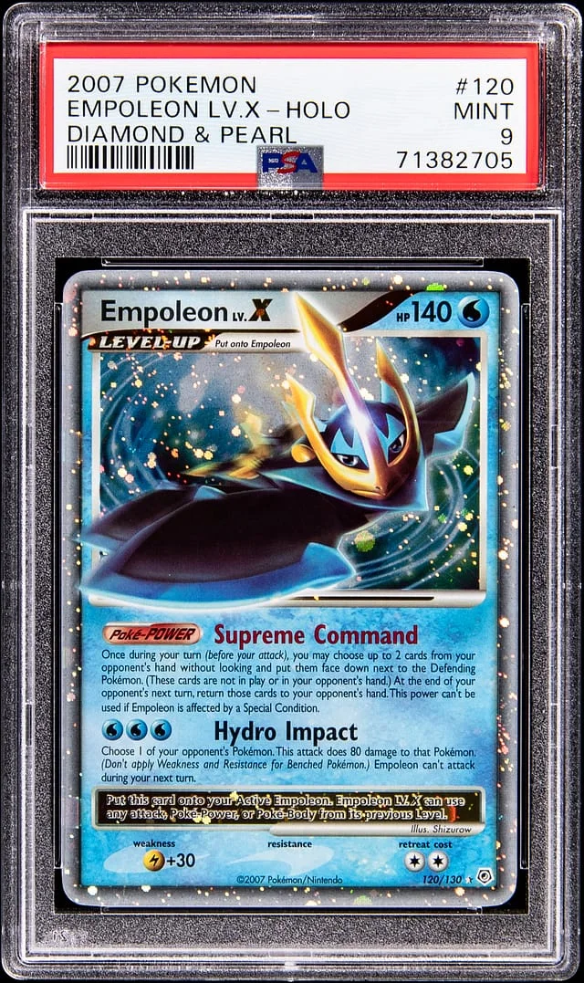 2007 Pokemon Diamond & Pearl Holo Empoleon Lv.X #120 card image
