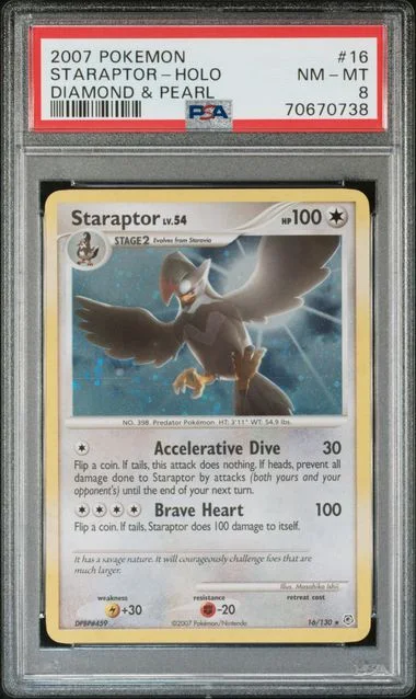 2007 Pokemon Diamond & Pearl Holo Staraptor #16 card image