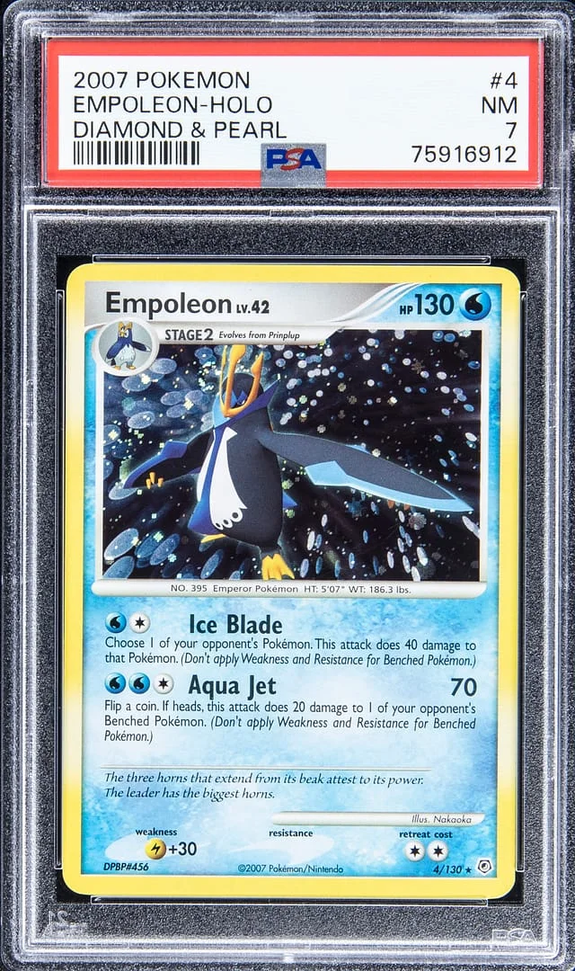 2007 Pokemon Diamond & Pearl Rare Holofoil Empoleon #4 card image