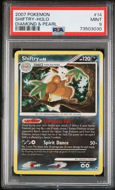 2007 Pokemon Diamond & Pearl Rare Holofoil Shiftry #14 card image