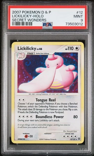 2007 Pokemon Diamond & Pearl Secret Wonders Holofoil Lickilicky #12 card image