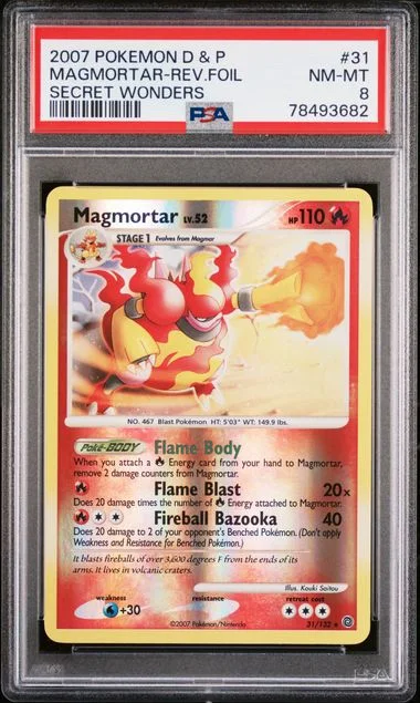 2007 Pokemon Diamond & Pearl Secret Wonders Magmortar-Reverse #31 card image