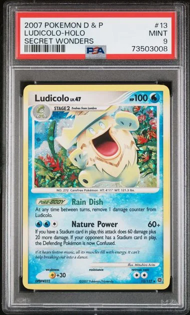2007 Pokemon Diamond & Pearl Secret Wonders Rare Holofoil Ludicolo #13 card image
