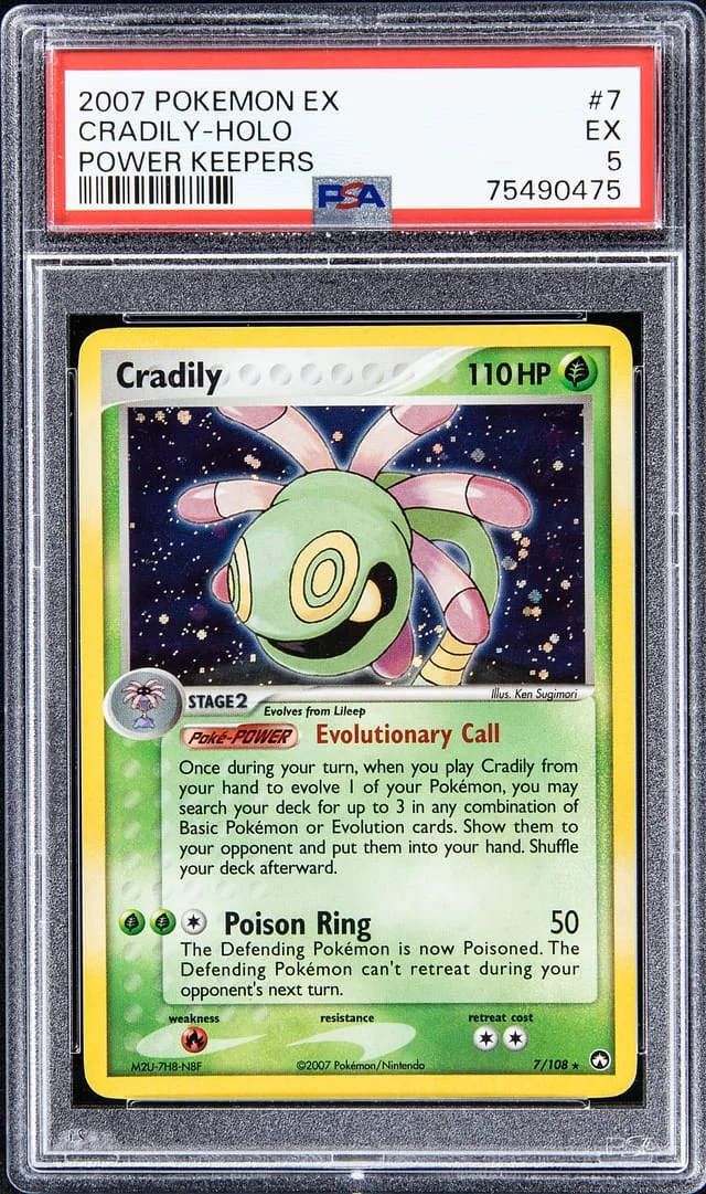 2007 Pokemon EX Holofoil - Power Keepers Cradily #7 card image