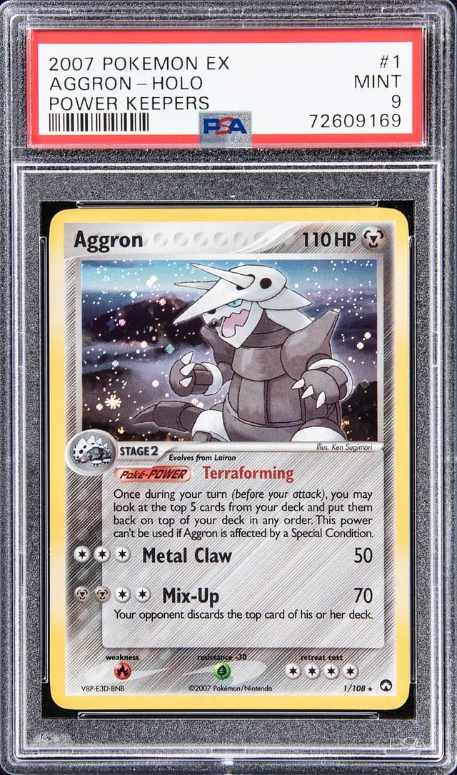 2007 Pokemon EX Power Keepers Aggron #1 card image