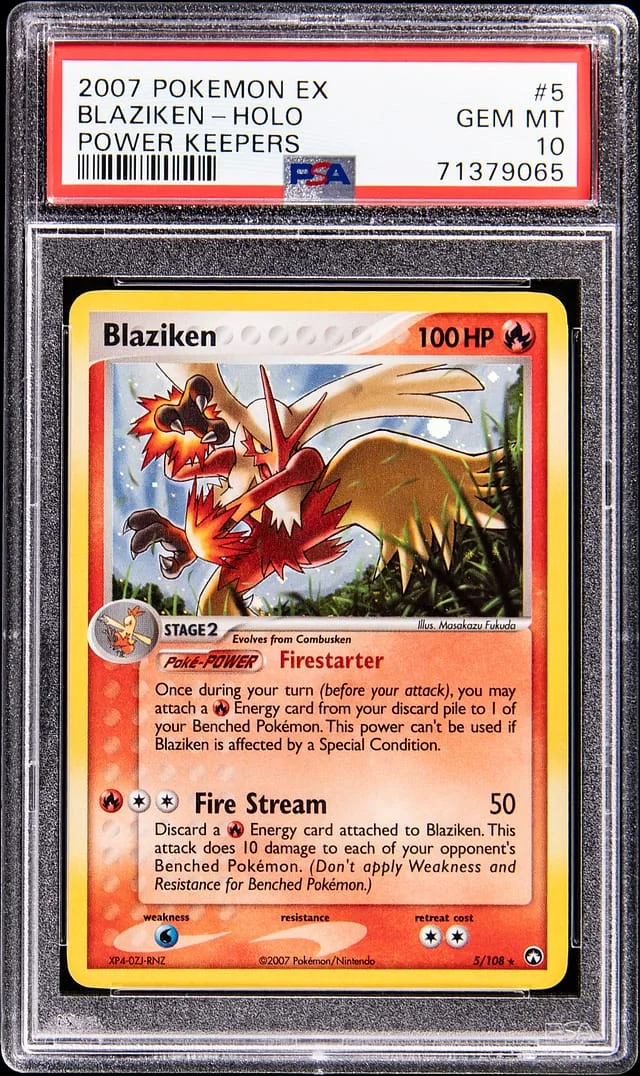 2007 Pokemon EX Power Keepers Holo Blaziken #5 card image