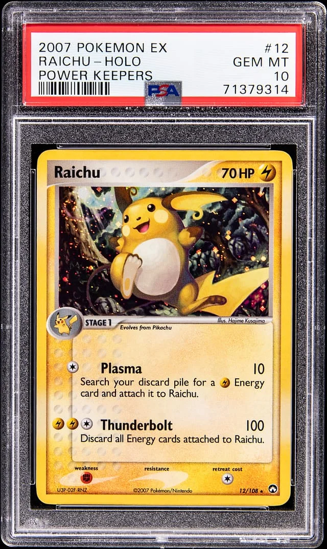 2007 Pokemon EX Power Keepers Raichu #12 card image
