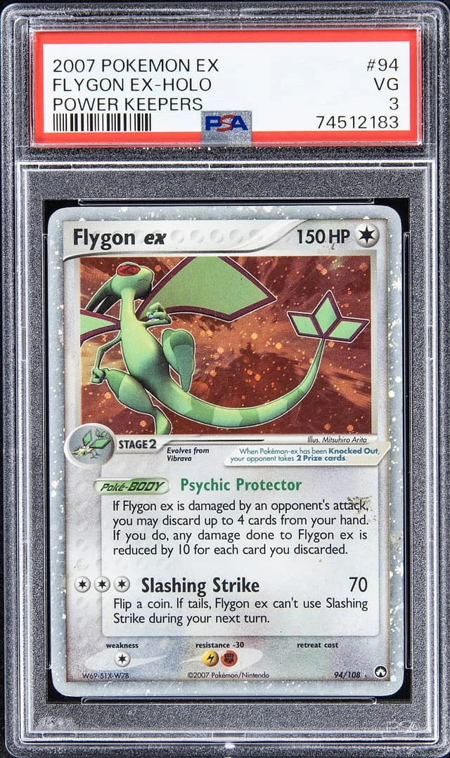 2007 Pokemon EX Power Keepers Rare Holofoil Flygon EX #94 card image
