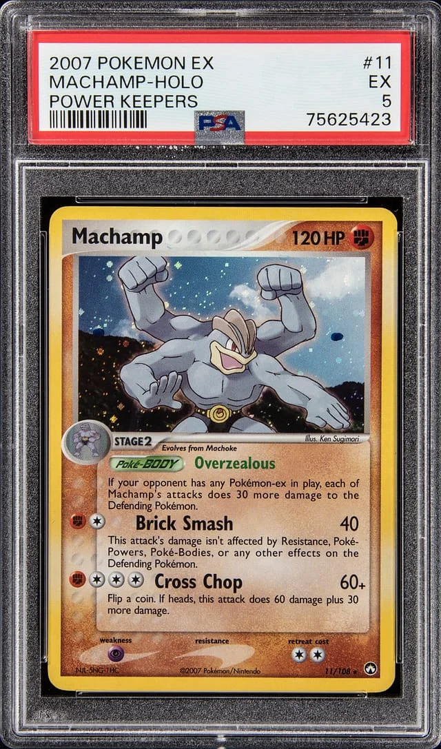 2007 Pokemon EX Power Keepers Rare Holofoil Machamp #11 card image