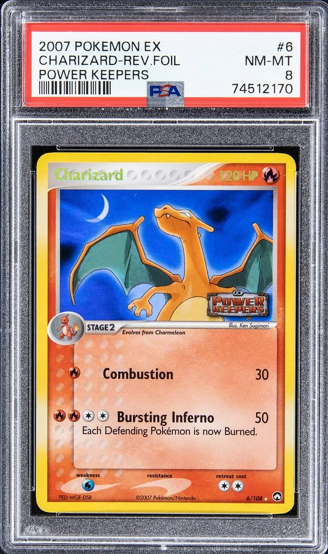2007 Pokemon EX Power Keepers Reverse Foil Charizard #6 card image
