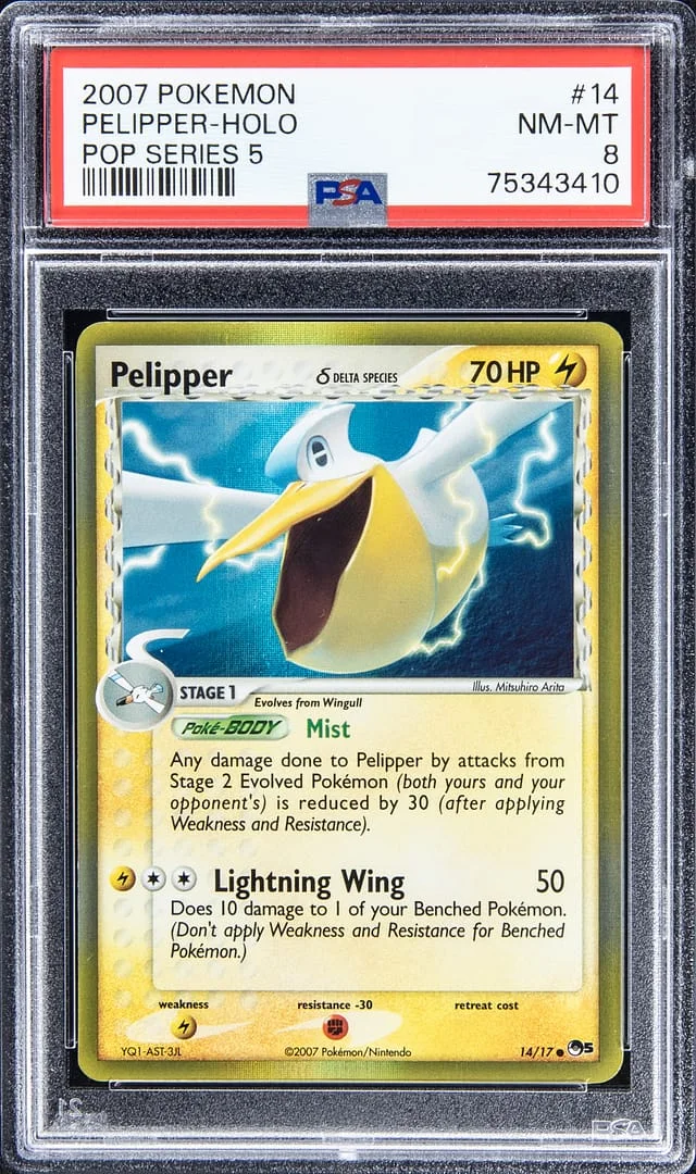 2007 Pokemon Holofoil - Pop Series 5 Pelipper #14 card image