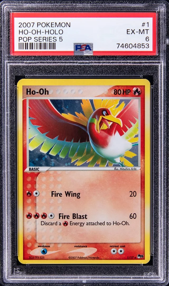 2007 Pokemon Pop Series 5 Holo Ho-Oh #1 card image