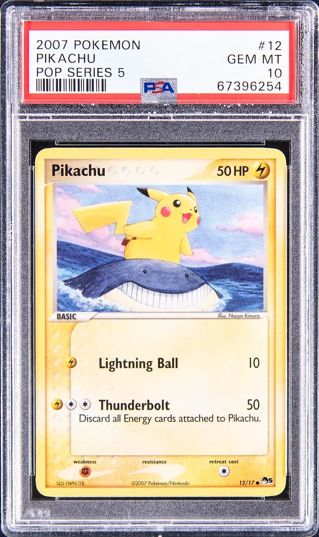 2007 Pokemon Pop Series 5 Pikachu #12 card image