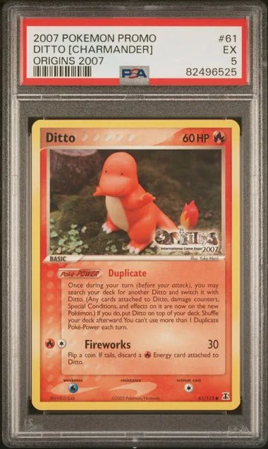 2007 Pokemon Promo Origins 2007 Ditto [Charmander] #61 card image
