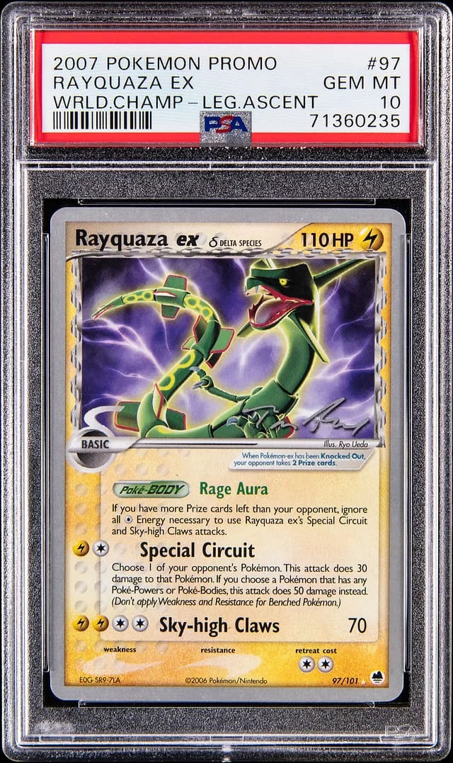 2007 Pokemon Promo World Championship Legends Ascent Rayquaza ex #97 card image