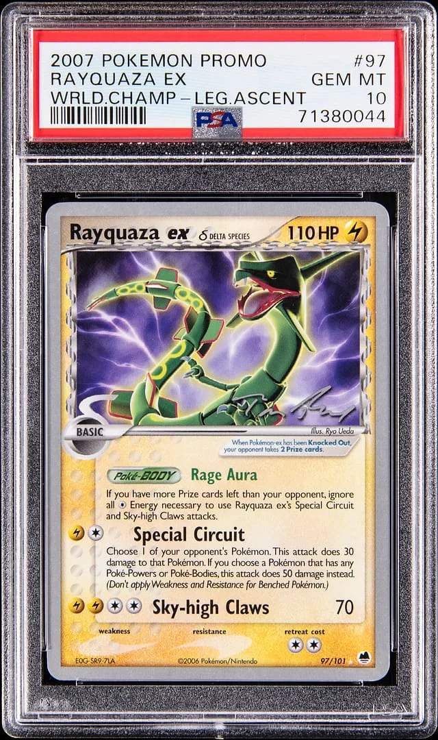 2007 Pokemon Promo World Championships Legend Ascent Rayquaza ex #97 card image