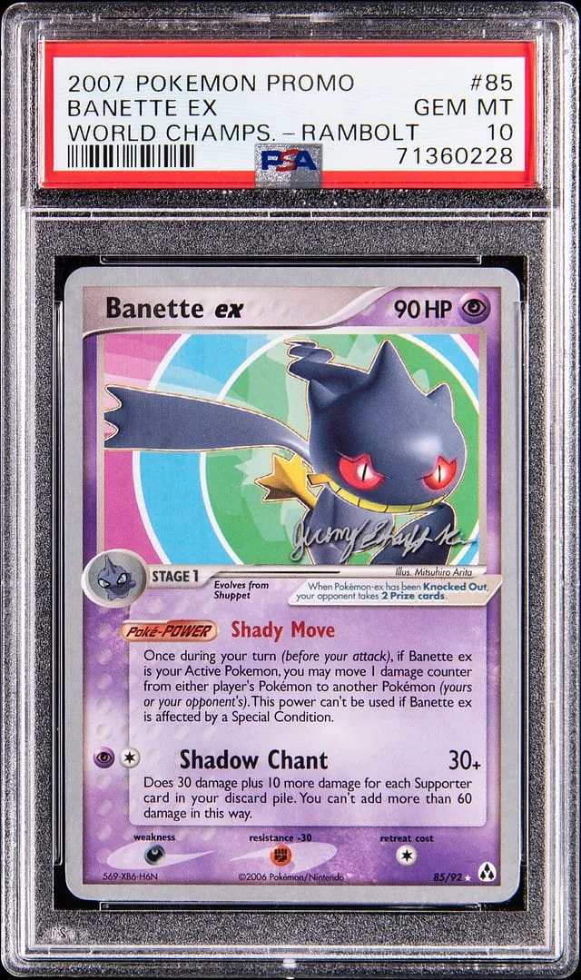 2007 Pokemon Promo World Championships Rambolt Banette ex #85 card image