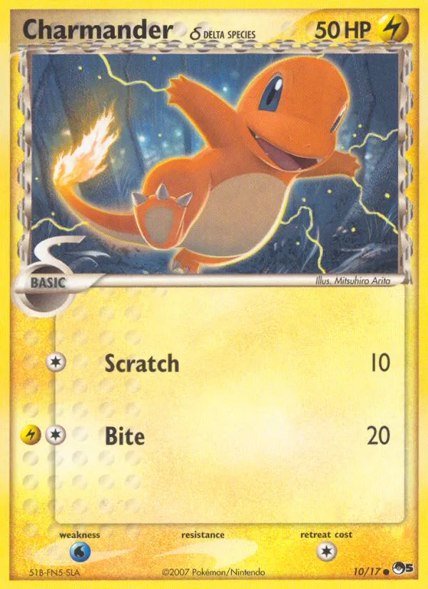 2007 POP Series 5 Charmander δ Common #10/17 Common card image